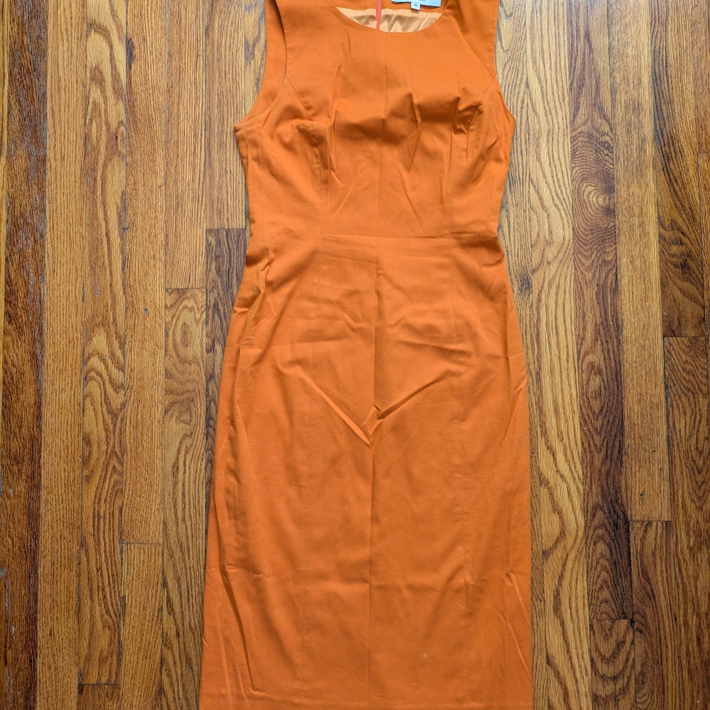 Carolina Herrera Orange Sleeveless Dress